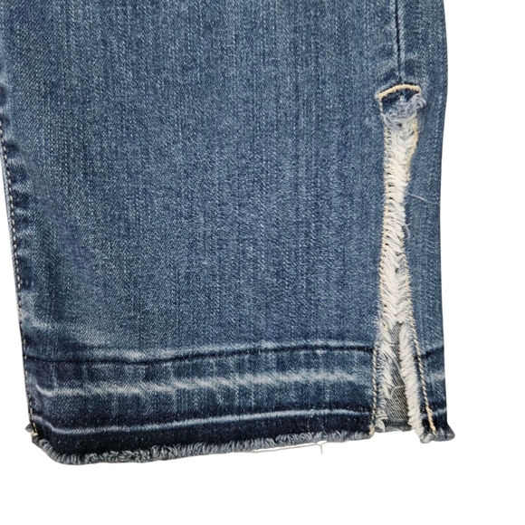 Judy Blue Jeans Women's 7/28 Blue Straight Fit Release Hem Wiskered - Picture 7 of 13